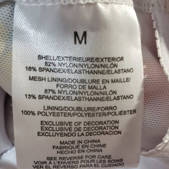 Jones New York Pink Floral 2 Piece Swimsuit Bathing Suit L M Halter High Waist - Picture 11 of 11